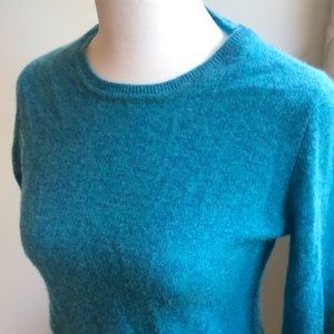 Tahari Cerulean Blue 100% Cashmere Sweater, XS
